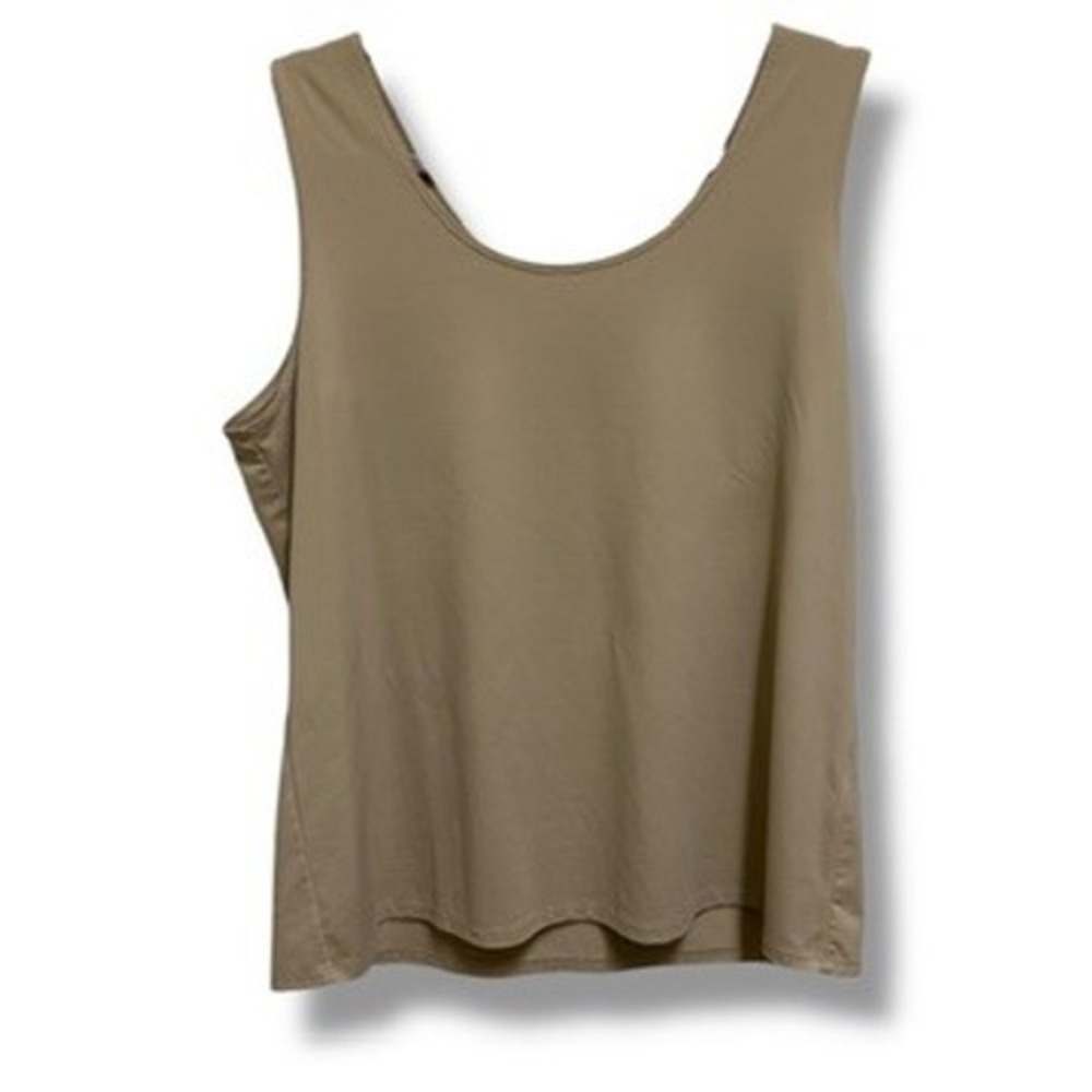 Chicos Microfiber Contemporary Tank Basic Knit Beige Tan 3 XL 16